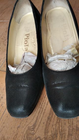 Zapatos de tacón, de piel, ancho especial.