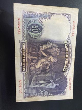 Billete 50 pesetas 1931