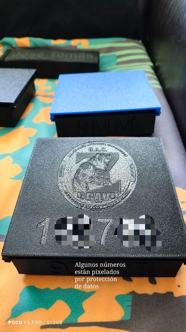 Caja vacía para 100 ud calibre 9mm