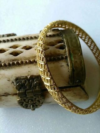 Pulsera India chapada oro 18K. Nueva