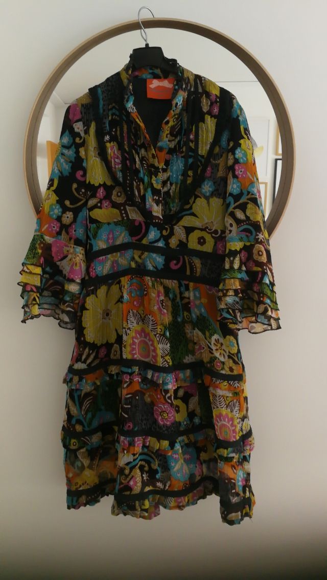 Vestido de gasa estampado