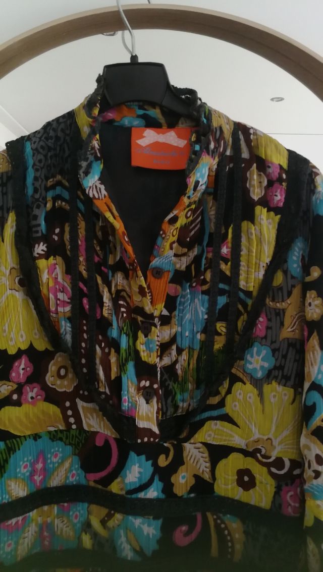 Vestido de gasa estampado