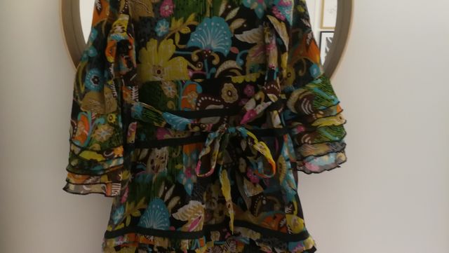 Vestido de gasa estampado