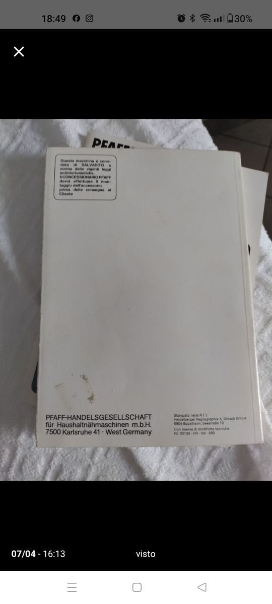 Macchina da cucire/ricamo Pfaff 1473 cd