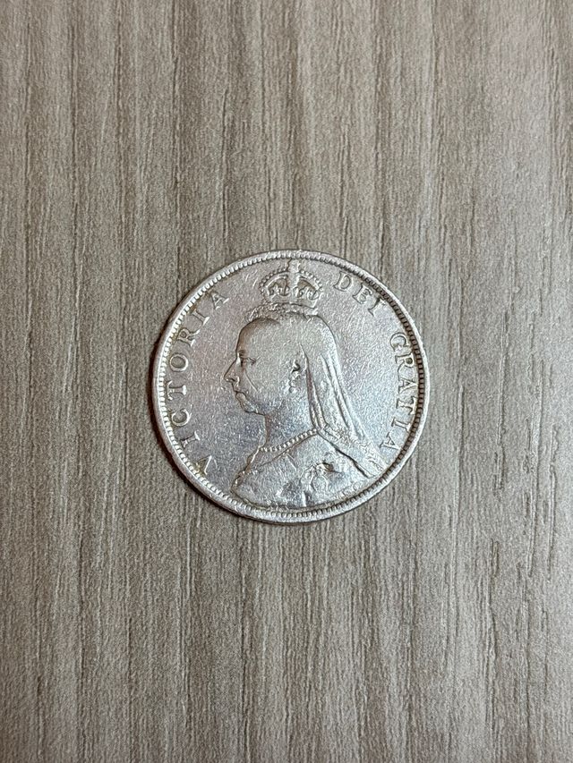 Moneta 2 scellini regina vittoria 1890 silver