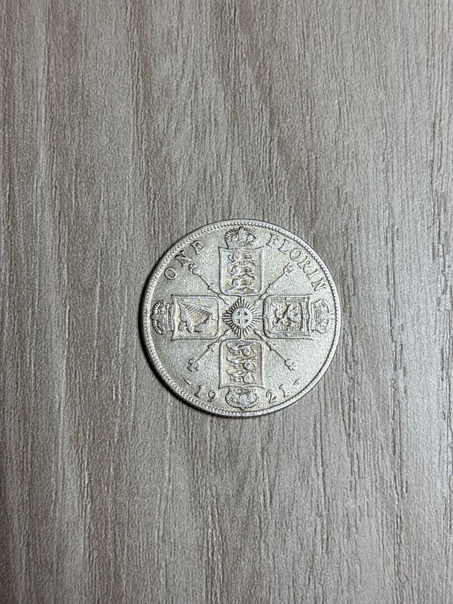 Moneta collezione 1 fiorino Giorgio V 1921 silver