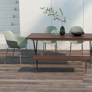 Set 4 Sedie da Giardino Impilabili con Piedini Ant