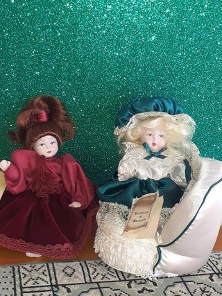 Set Capodimonte 2 bambole da collezione