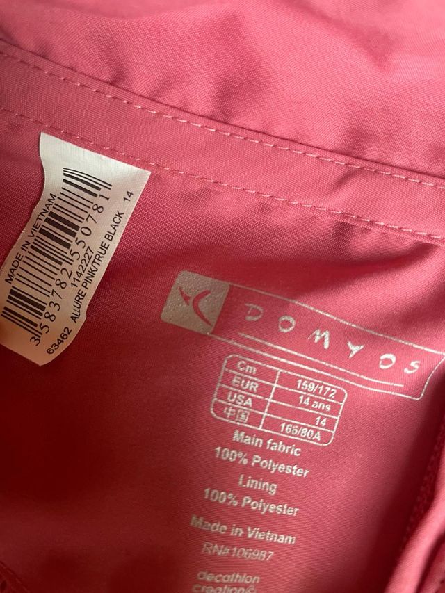 Domyos Felpa Zip Rosa Donna