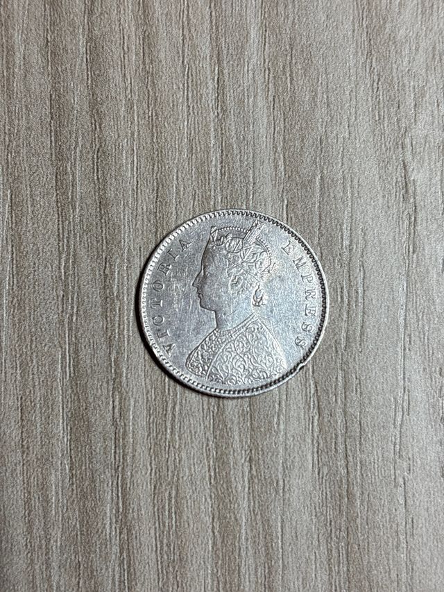 Moneta collezione 1/2 rupia britannica-india 1899