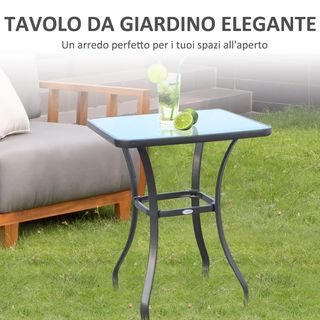 Tavolino Moderno Piano in Vetro Temperato, Tavolo