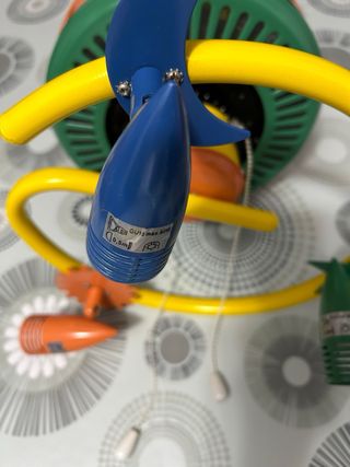 Lámpara de techo infantil con ventilador.