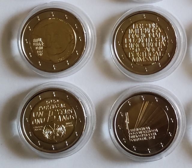 Moedas de 2 € Comemorativas de Portugal - UNC 