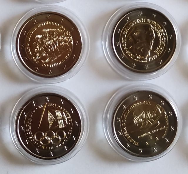 Moedas de 2 € Comemorativas de Portugal - UNC 