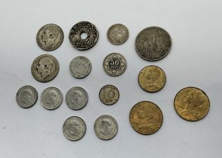 Lote monedas dos de plata 