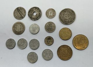 Lote monedas dos de plata 