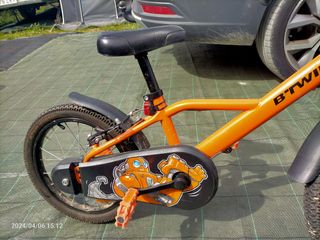 Bici B'twin 500 robot 16" naranja Perfecto estado