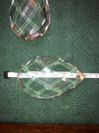 4 Gocce in vetro con gancetto Cm 10