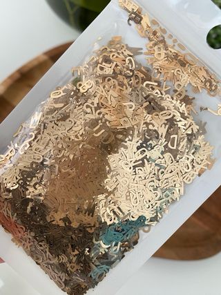 SET - 4x10gr glitter alfabeto inglese per resina