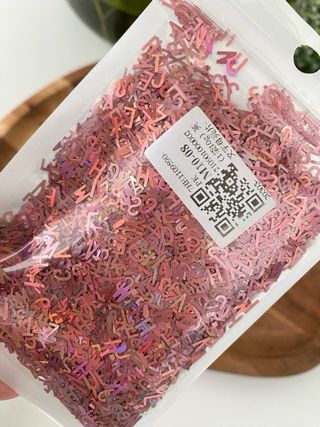 SET - 4x10gr glitter alfabeto inglese per resina