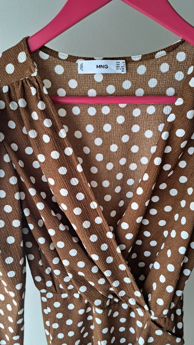 Vestido lunares Mango