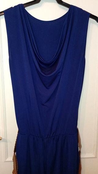 Mono pantalon azul cintura elástica. M