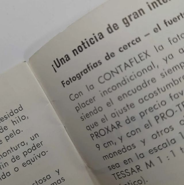 Los pro-Tessares para contaflex III,