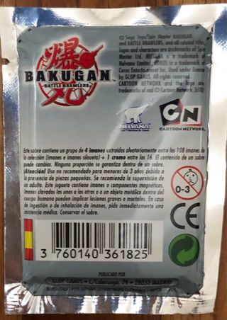 BAKUGAN SOBRE IMANES+CROMO.