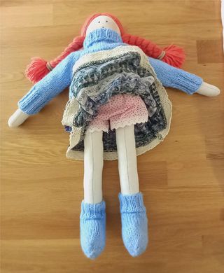 Muñeca de trapo 60 cm, handmade