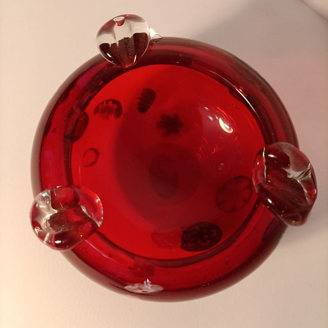 Murano posacenere con murrine Vintage.