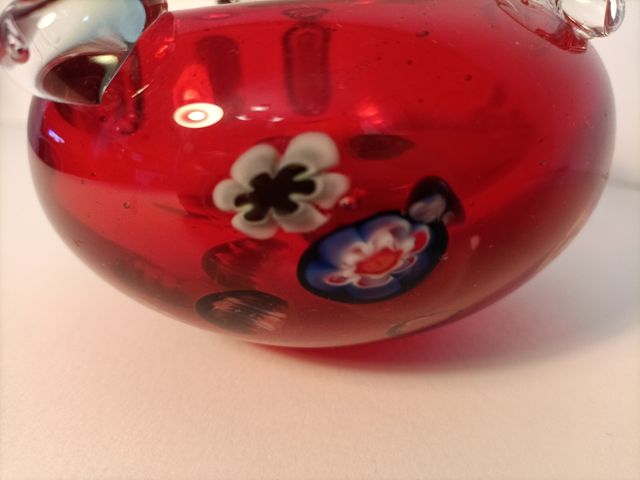 Murano posacenere con murrine Vintage.