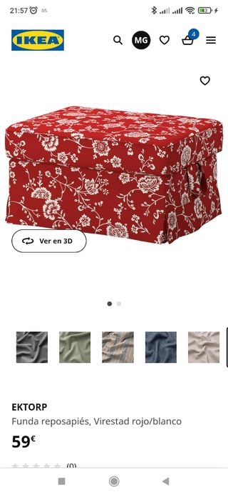 Reposapies con arcón gama Ektorp Ikea