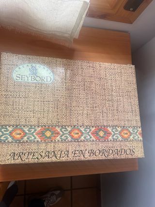 Sábanas bordadas artesanales,cama 135cm