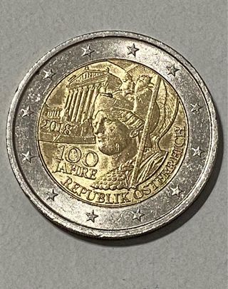 100 Jahre Republik österreich Austria 2 €