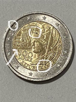 100 Jahre Republik österreich Austria 2 €