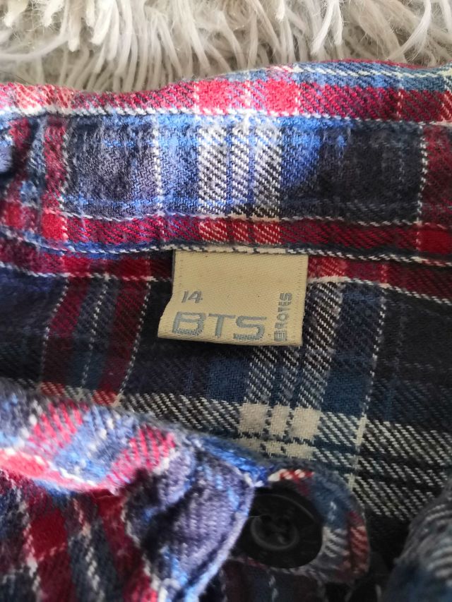 Camisa de cuadros Azul y rojo