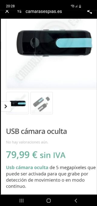 USB CÁMARA OCULTA ESPÍA + TARJETA DE MEMORIA!!