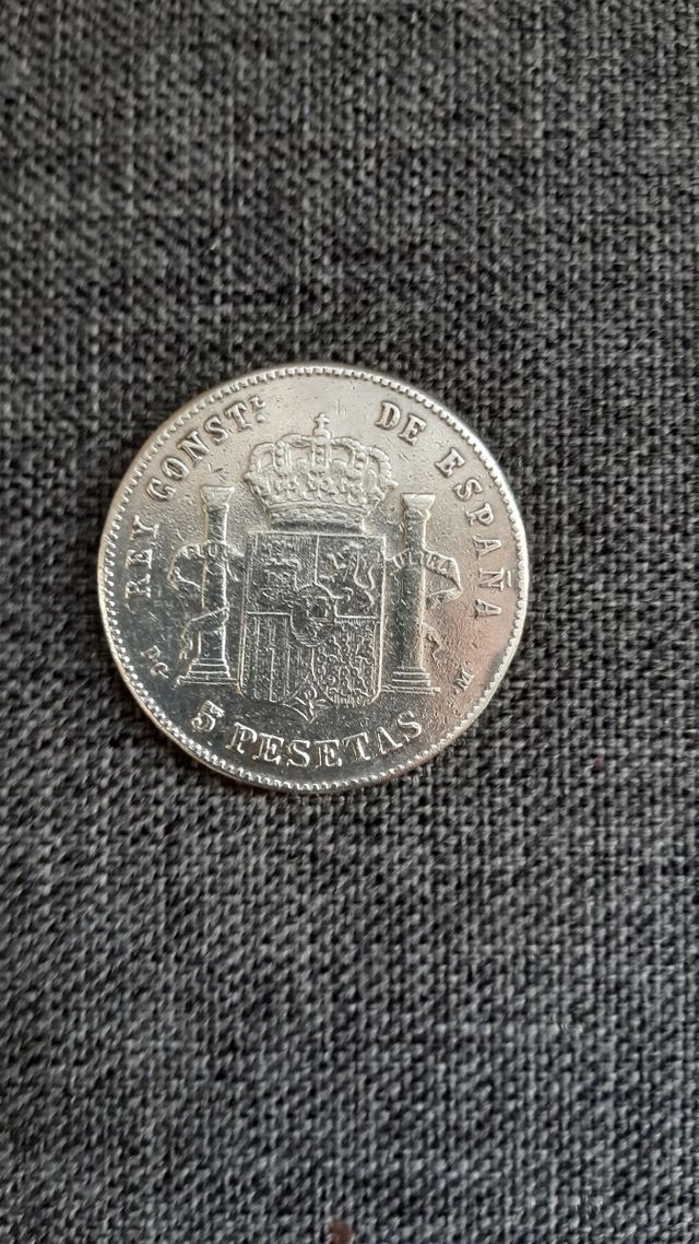 MONEDA PLATA 1883 5 PTS