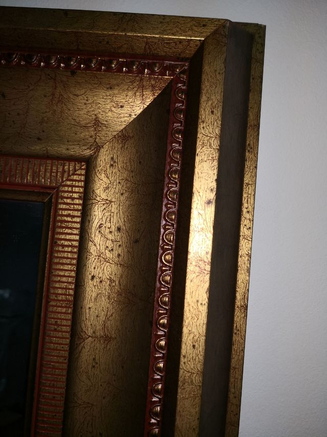 Espejo de salón/entrada actual en madera