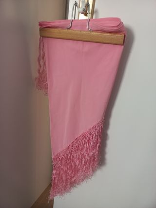 Mantoncillo flamenca rosa bebé 