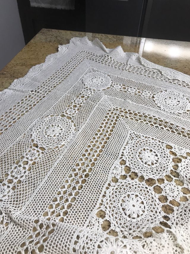 Colcha ganchillo cama matrimonio