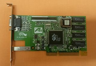 Tarjeta gráfica vintage ATI Rage IIc AGP