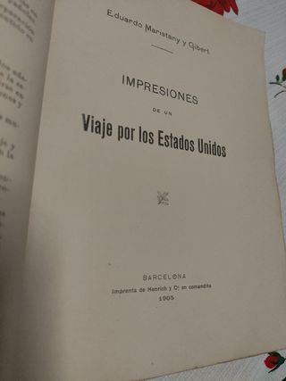 Libro Impresiones de un viaje por EEUU 1905