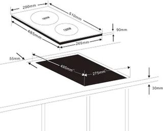 Placa vitrocerámica inducción doble Lacor