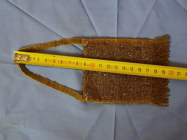 Borsetta antica con perline. 20x8'3 cm. Vintage. Mini borsa