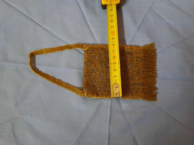 Borsetta antica con perline. 20x8'3 cm. Vintage. Mini borsa