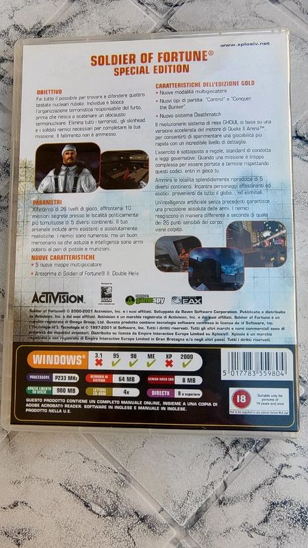 PC soldier of fortune special edition ITA ristampa