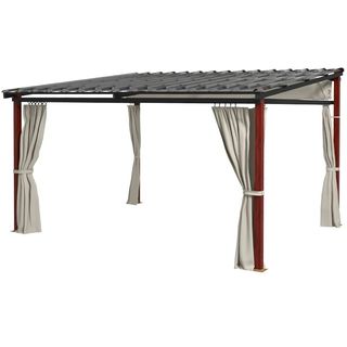  Pergola con Tende Laterali e Tetto Retrattile in 
