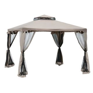 Gazebo da Giardino 3x3m con Zanzariera, Struttura 