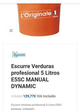 Escurridor verduras profesional E5SC
